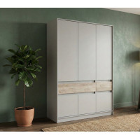 Шафа шестидверна з ящиками в передпокій, спальню Стайл (1400х2030х530 мм.)